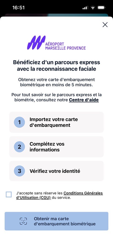 Parcours biométrique Parcours biométrique